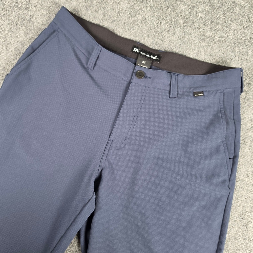 Travis Mathew Right on Time Pants Mens 34 Navy Performance Golf 1MQ184